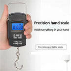 Luggage Weight Scale, Black 50kg Portable Electronic Portable Luggage Scale LCD Digital Display Screen Express Delivery Scale Hook Mini Scale,for Travel