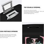 Vridoyt E Alphabet Design Custom Travel Luggage Cover Tag Set TSA Approved Vintage Letter Print Suitcase Protector Men Women(S 18-21 Inch Luggage)