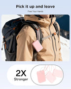 iWALK Portable Charger, 10000mAh 45W PD Power Bank, USB C in&Out Fast Charging Battery Pack with Phone Stand, Travel Essential Powerbank for iPhone 17 16 15 14 13 12 Samsung S25 MacBook etc,Pink