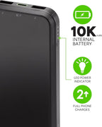 Mophie powerstation prime10 - Portable Power Bank with 10,000mAh Internal Battery, 18W USB-C PD Fast Charging, Charge 3 Devices Simultaneously, LED Power Indicator, Shamrocks