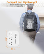 European Plug Adapter,EU/UK/US Travel Power Strip with 3 Outlets & 4 USB Ports(3.4A), International Power Adapter with 3 FT Extension Cord Compact for US to EU UK Germany Italy France Cruise