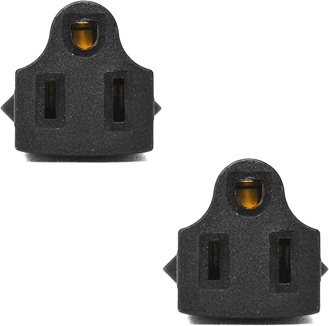 Ceptics Schuko Germany, France CEE7/7 Travel Power Plug Adapter Accepts NEMA 5-15R - ETL Certified - Industrial Grade (IG-9-2PK)