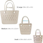 Lightweight Extra large Rubber Beach Bag Small mini Tote Bag for Gym Waterproof medium Open Handbag for Pool Sports