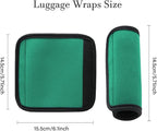 2 Pack Luggage Handle Wraps for Suitcase, Bright Color Comfort Soft Handle Covers (Green)