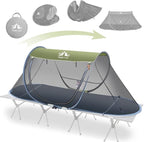Night Cat Pop-up Mosquito Tent: 1 Person Camping Tent with Bug Screen Net Adults Fits for Camping Cot (Excluded)