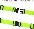 MAGARROW 1.5" Utility Luggage Straps with Buckle Adjustable, 4-Pack (Neon Green, 1.5 in x 4.5 ft)