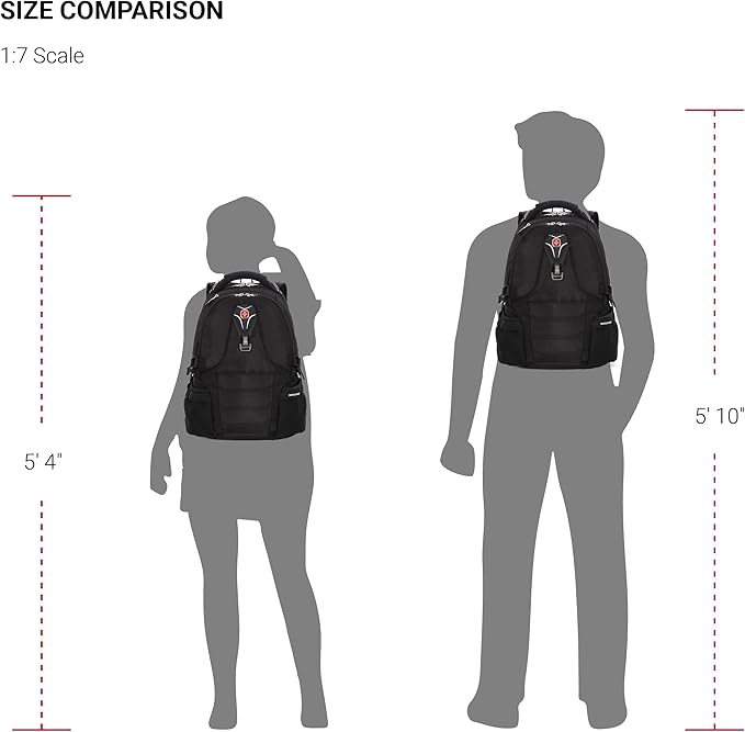 SwissGear 2769 ScanSmart Laptop Backpack, Fits Most 16 Inch Laptops, TSA Friendly, Work, School, Men's and Women's, Black