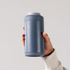 HydroJug Standard Can Cooler - 2-in-1 Insulated Can Cooler Cup - Stainless Steel Can Holder with Non-Slip Rubber Base - Screw-Top Lid - Dishwasher Safe - 16oz, Cascade