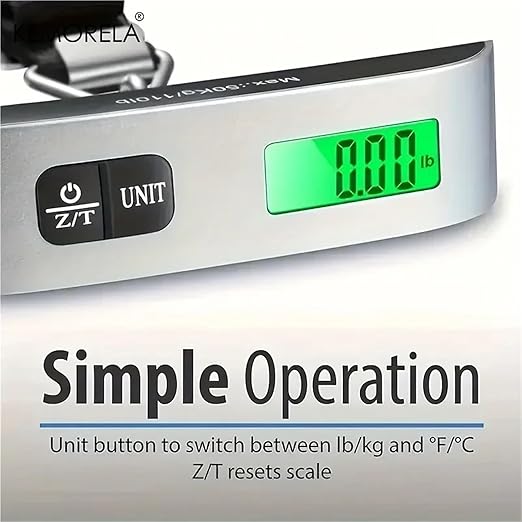 Luggage Weight Scale, Luggage Scale Electronic Digital Scale Equipped with Temperature Sensor Portable Handheld Travel Suitcase Bag Hanging Scale,for Travel
