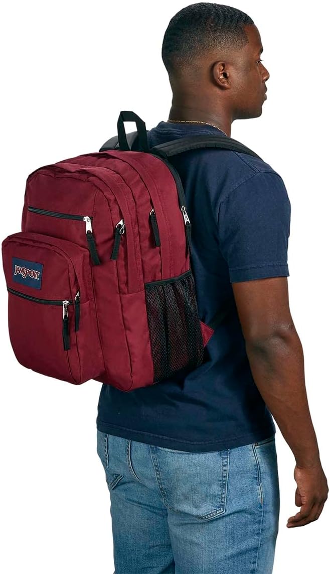 JanSport Laptop Backpack - Computer Bag with 2 Compartments, Ergonomic Shoulder Straps, 15” Laptop Sleeve, Haul Handle - Russet Red