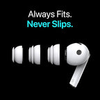 Premium Multi-Flange Eartips for Galaxy Buds3 Pro (White, Mixed(SML)) – Always Fits, Never Slips