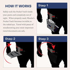 Shacke Hidden Travel 2 in 1 Belt Wallet Black Neck/Belt Hybrid Wallet w/RFID Blocker - Neck Pouch Passport Holder
