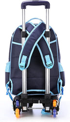 Backpack Trolley with Wheels, Foldable Luggage Trolley,6 Wheels Rolling-Luggage Carts, Aluminium Alloy Travel Hand Trolley for Bags Lunch Backpack