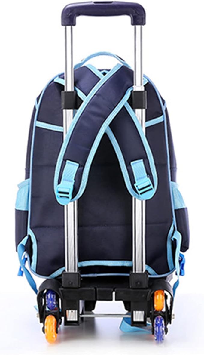 Backpack Trolley with Wheels, Foldable Luggage Trolley,6 Wheels Rolling-Luggage Carts, Aluminium Alloy Travel Hand Trolley for Bags Lunch Backpack