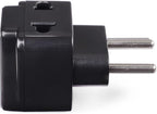 OREI USA to Switzerland Plug Adapter - Type J Adapter Compatible with Switzerland, Rwanda, Liechtenstein - 2 in 1 Swiss Plug Adapter - CE Certified - RoHS Compliant - 2 Pack - Black Color