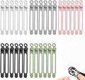Data Cable Organizer, 2026 Upgrade Silicone Cable Ties Reusable Cable Management Organizers, Multipurpose Elastic Cord Organizer for Fastening and Bundling Cable Cords Wires (30PC)