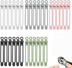 Data Cable Organizer, 2026 Upgrade Silicone Cable Ties Reusable Cable Management Organizers, Multipurpose Elastic Cord Organizer for Fastening and Bundling Cable Cords Wires (30PC)