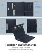 Spigen Life for Passport Card Cover Holder with RFID Blocking Technology Wallet Travel Documents Organizer Protector Accessories, SIM Card Pin Included