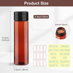 Cosywell 5 Pack Travel Bottles for Toiletries 3.4oz Shampoo Bottles TSA Approved Travel Size Containers Leak Proof Wide Mouth Squeeze Bottle for Lotion(Brown)