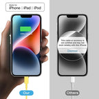 iPhone Fast Charger 3+3Pack 20W USB C Wall Charger with 6FT Fast Charging Cable Compatible with iPhone 14/13/12/11/Pro/Pro Max-Yellow