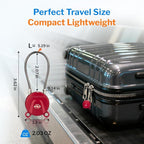 FORGE TSA Approved Luggage Locks Keyed Alike, TSA006 Dimple Key Cable Locks for Luggage, All Metal Zinc Alloy Travel Padlock for Suitcase, Backpack, and More, 2 Locks Red.