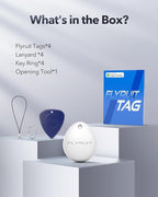 Air Tracker Tags-4 Pack for Apple Find My (iOS Only), Official MFi Certified, Mini Bluetooth Key Finder Locator with Sound, Smart Luggage Tracker for iPhone, Suitcases, Backpack, Wallet, Bike