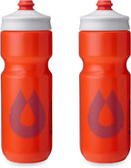 HydraPak Breakaway Surge Lightweight Bike Water Bottle 2-Pack (20oz, 25oz, 30oz) - High Flow, Cycling & Sports Squeeze Bottle