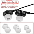 15 Pairs Silicone Ear Bud Replacement Pieces Earbuds Ear Tips Replacement Ear Bud Covers S/M/L Sizes Ear Gels Soft Earphones Earbuds White Ear Cushion Ear Bud Tips Replacement Kit