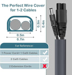 ZhiYo Wire Covers for 2 Cords, Wire Hider on Wall Mounted, 68in Cord Cover Kit, Cable Cover Paintable, Cable Concealer for Extension Cord, Ethernet Cable, Speaker Wire Hider, Grey W0.7in H0.4in
