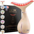 GLO24K 7 Color Beauty Device – Triple LED Action & Vibration Technology Facial and Neck Massager (Beige, 1 Pack)