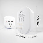 2 Pack Outlet Extender, Outlet Splitter Wall Outlet with PD 20W Type-C，USB Ports，1 Outlet , Wall Plugs for Outlets No Surge Protector Extension Plug for Cruise Ship, Home, Office, ETL Listed