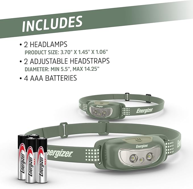 Energizer Universal+ LED Headlamp (2-Pack),