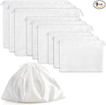 Peohud 9 Pack Dust Cover Storage Bags, Purse Dust Bags with Drawstring, Large Silk Cloth Travel Storage Pouch for Handbags Shoulder Bags Purses Shoes Luggage