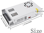 50A 600W 12V DC Power Supply, Universal Regulated Switching AC 110V/220V to DC Converter (SMPS) Transformer Driver Adapter for LED Strip Lights, CCTV Camera System, 3D Printer, Radio, Computer Project