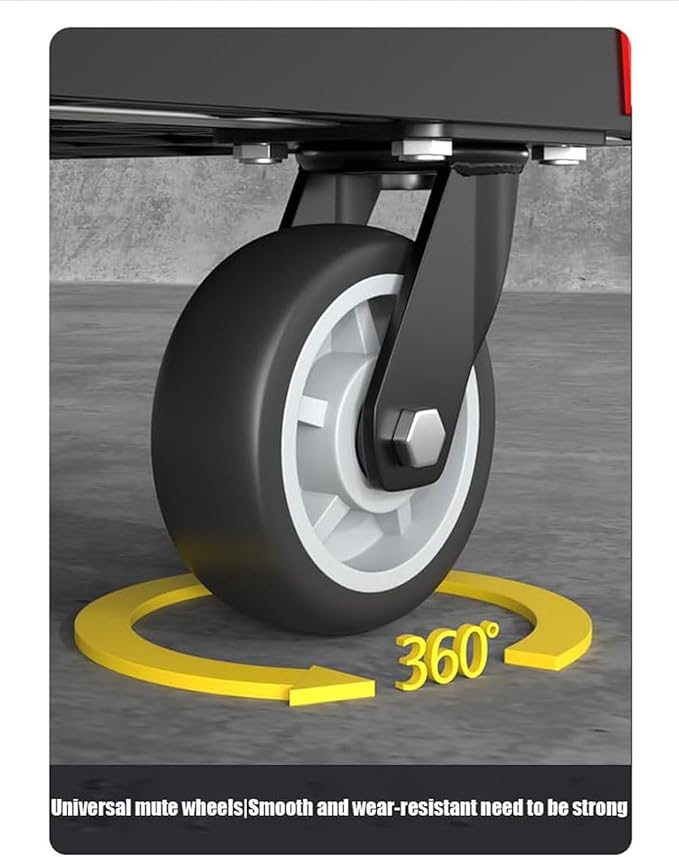 Folding Hand Truck, Platform Trolley with Swivel Wheels, Portable Flatbed Cart for Office Moves, Versatile Folding Dolly for Easy Transport