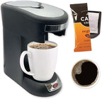 Café Valet Single Serve Coffee Maker, Brews 10 Ounces of Coffee or Hot Water, Compatible with Café Valet Coffee Packs