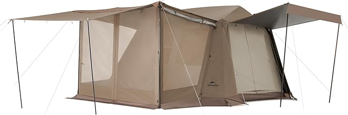 Naturehike Village Instant Tent, Camping Tent with Full Rainfly, Waterproof Large Cabin Tents for Car Camping
