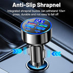 USB C Car Charger Adapter with Voltmeter Compatible with iPhone 16 15 14 13 12 11, Android, Samsung, 120W 6 in 1 Multi-Port Super Fast Charging Cigarette Lighter USB Charger