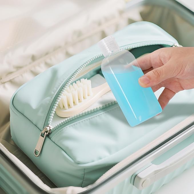 Travel Bottles for Toiletries, 100ml/3.4 fl oz Squeezable Refillable Clear Leakproof PET Travel Containers Bottles Perfume Bottle with Flip Cap for Men and Women (4)