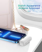 Kuulaa Small Portable Charger iPhone with Built-in Lightning Cable 5000mAh Power Bank Fast Charging for iPhone 14/13/13 Pro/12/12 Pro/11/XR/XS/X/8/7/6, White
