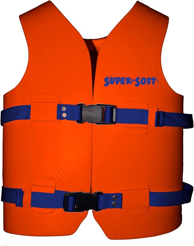 TRC Recreation Super Soft Child Life Jacket USCG Approved Vinyl Coated Foam Swim Vest for Kids Swimming Pool and Beach Gear