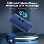 Small Portable Charger for iPhone 17/16/15 Series,5000mAh 3A PD USB C Power Bank,Mini LCD Display Battery Pack for iPhone 17/17Pro/16Plus/16Pro/15Pro Max,Samsung,Android/Moto/LG etc (Pink)