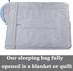 3-4 Season Sleeping Bag for Adults & Kids, Lightweight Warm Cold Weather Camping Bag with Waterproof Compression Sack – Portable for Hiking, Backpacking, Traveling & Outdoor Adventures