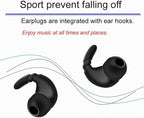 Sports Earbud Stabilizers Fins Wing Noise Isolation Replacement Eartips Adapters for in Ear Earphones 4mm to 6mm Nozzle Attachment 4 Pairs Left and Right (Black/White)