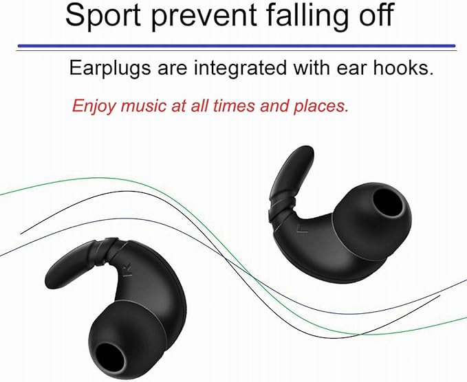 Sports Earbud Stabilizers Fins Wing Noise Isolation Replacement Eartips Adapters for in Ear Earphones 4mm to 6mm Nozzle Attachment 4 Pairs Left and Right (Black/White)