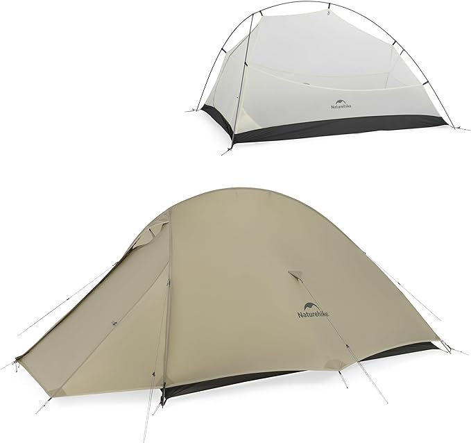 Naturehike Cloud-Up Tent Lightweight Backpacking Tent with Footprint - Free Standing Ultralight Camping Hiking Backpack Tents