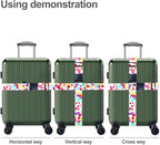 Luggage Straps for Suitcases TSA Approved Easy Pack Organized Suitcase Strap, Luggage Strap, Luggage Belt Strap, Bag Straps for Luggage. Buckle Straps Travel Accessories (Colorful Dot)