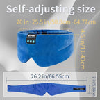 Sleep Mask Bluetooth 5.4 Headphones Soft Wireless Headband Eye Mask Blackout with Microphone (Blue)