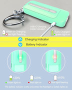 Personal Alarm for Women, Rechargeable with Safety Lights & Low Battery Notice, 130dB Siren with LED Flashlight Strobe Light for Emergency, Dual Light Sources Safety Keychain