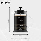 French Press Coffee Maker Stainless Steel Cold Brew Heat Resistant Glass Coffee & Tea Maker with 2 Filter (1000ml/34oz)